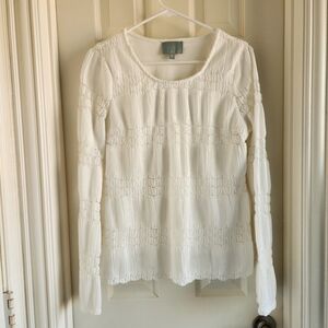 Skies are Blue Lace Long Sleeve Size Large